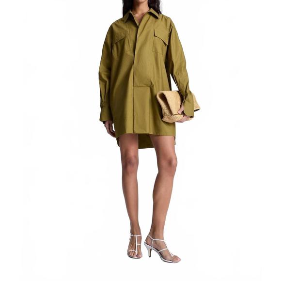 NEW A.L.C. jori button down mini dress in hazel